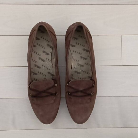 Selby Women's Suede Slip-on Loafer Flats Dark Brown Size 6.5 - Picture 2 of 4